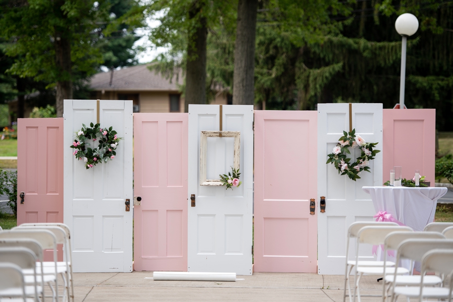rustic doors at wedding 