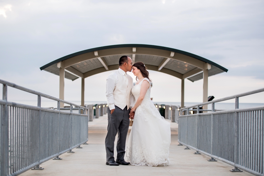 bride and groom at painesville township park wedding