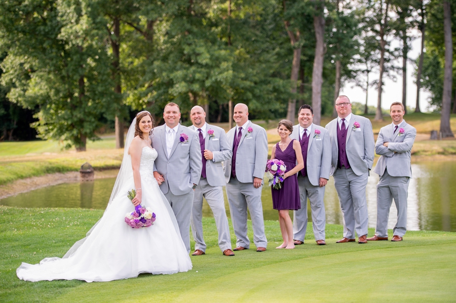 purple bridal party outfits