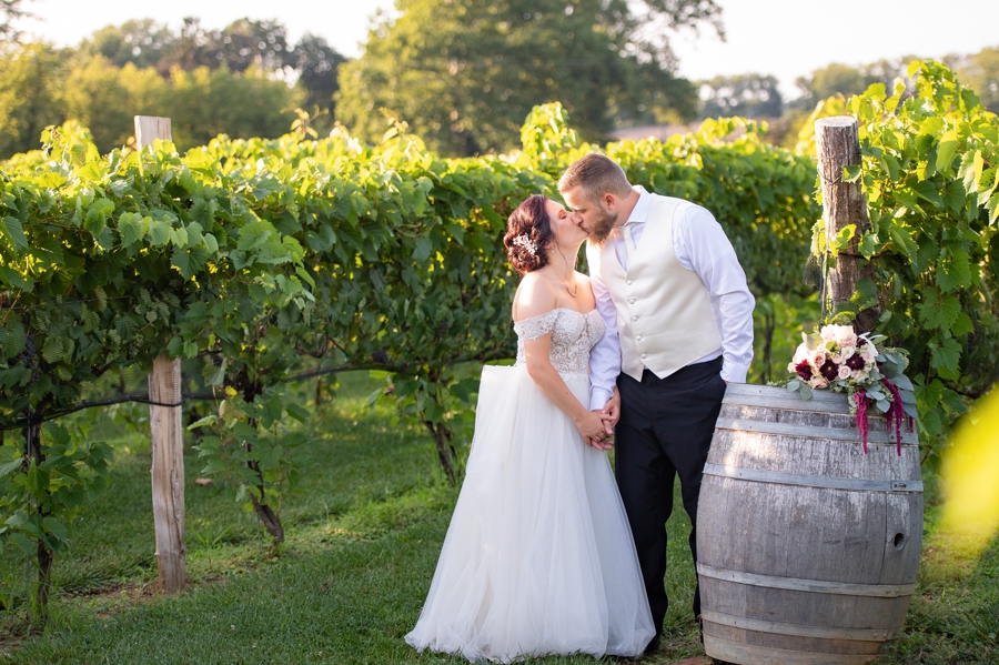 Wine barrel wedding 