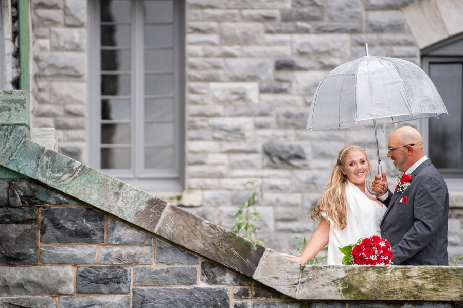 Glamorgan Castle wedding photos in the rain