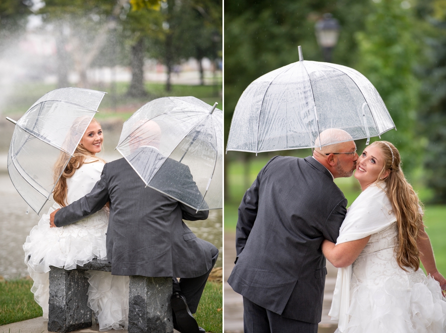 Mount Union Wedding photos in the rain