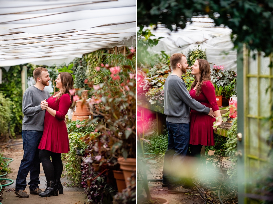 greenhouse engagement session 