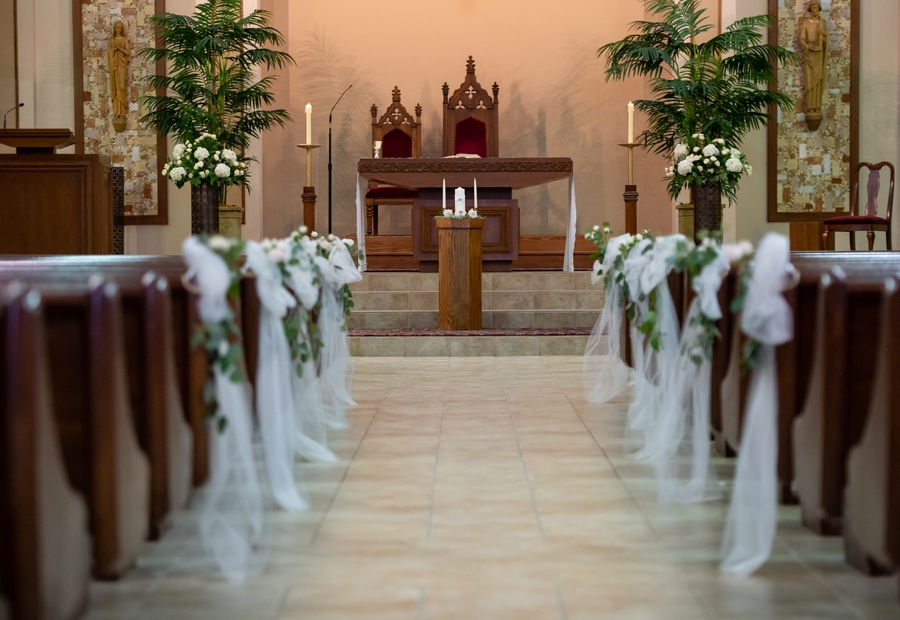 wedding at St. Rose Catholic Church