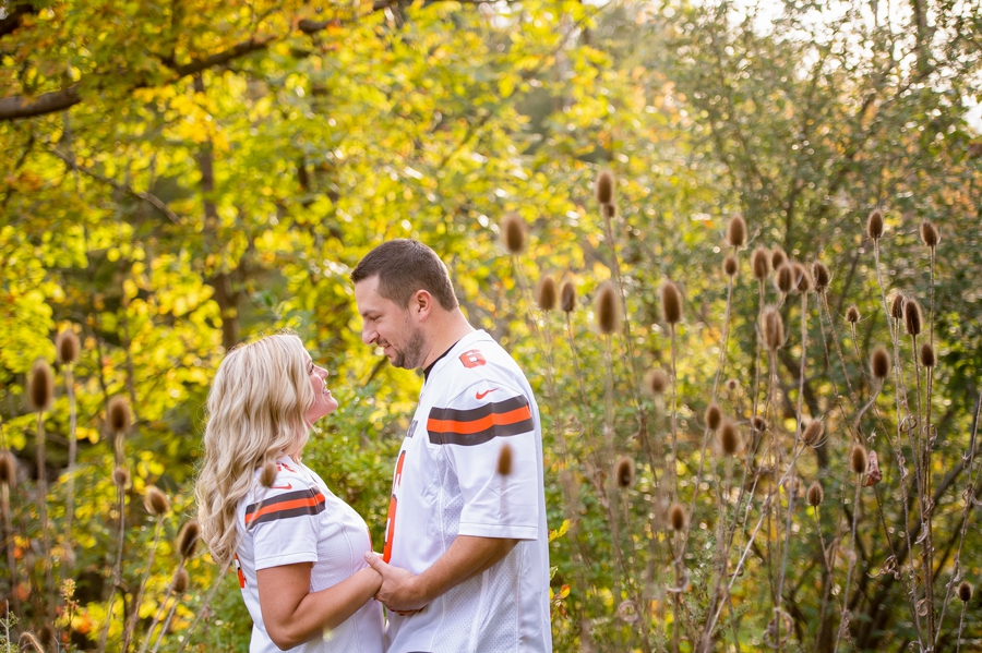 Cleveland Browns engagement photos 