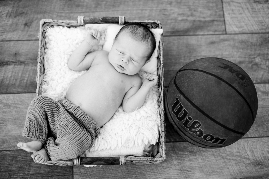 baby with basketball 