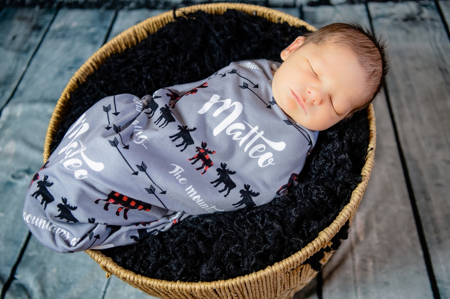  In-home newborn session in Akron