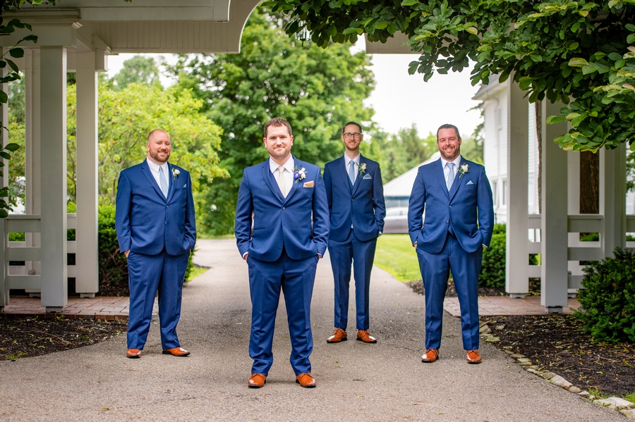 blue suits wedding 