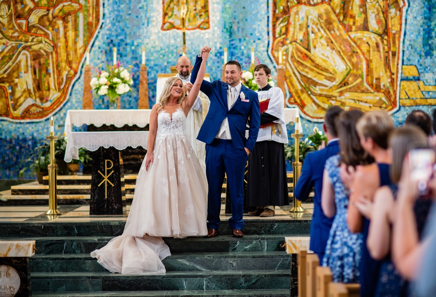 St. Sebastian church Akron Wedding bride groom 