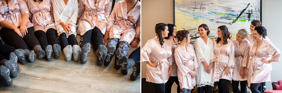 bridesmaids socks and robes 