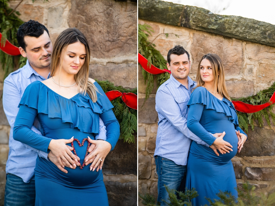 Christmastime Canton Maternity Session