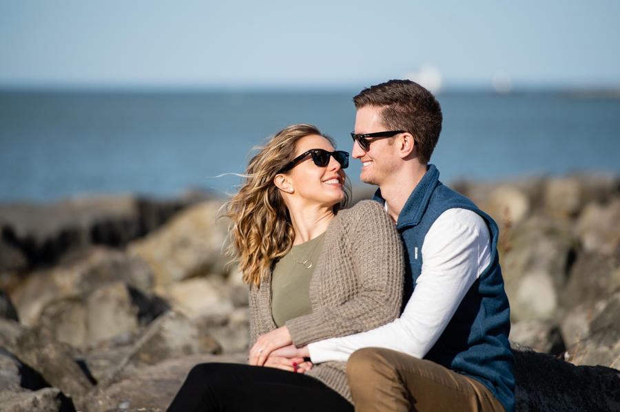 Edgewater Park engagement session in spring 