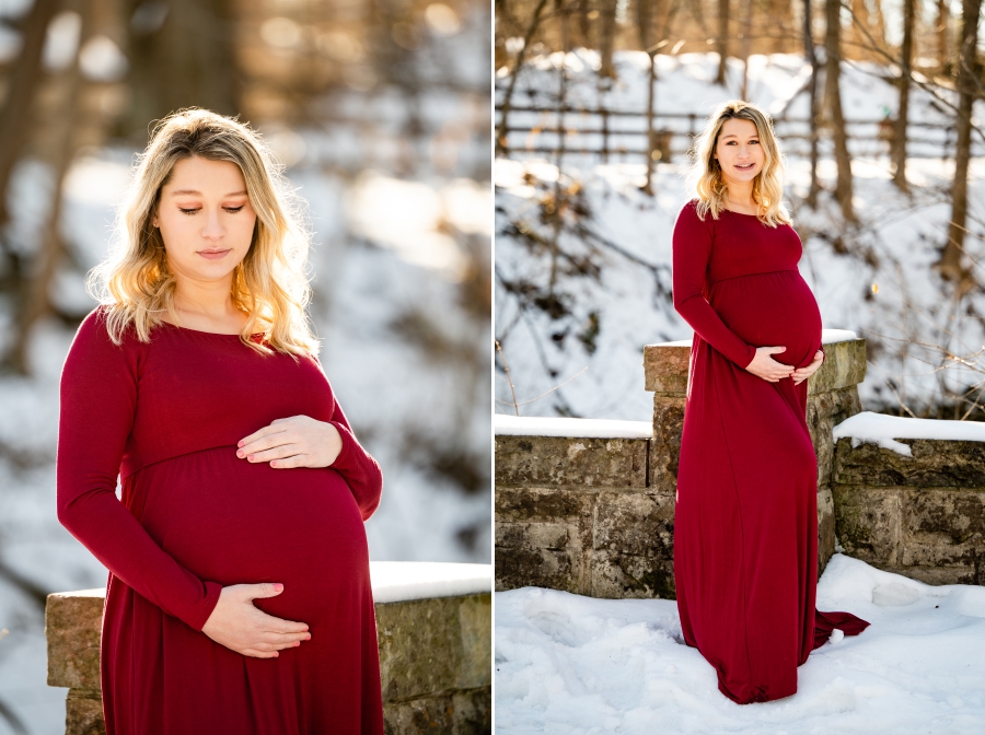 winter pregnancy photos 