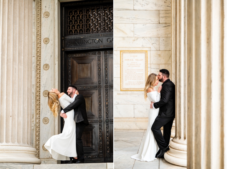 Cleveland Art Museum engagement session in Spring 