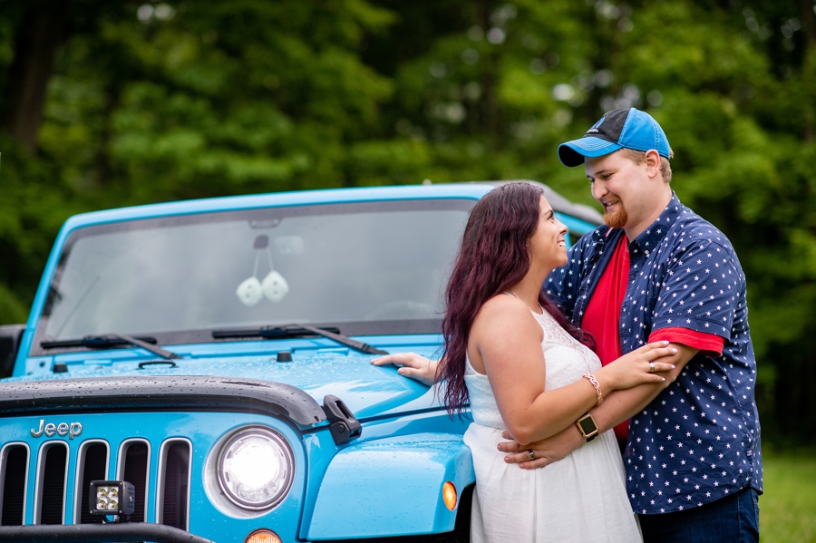 red, white & blue engagement session 