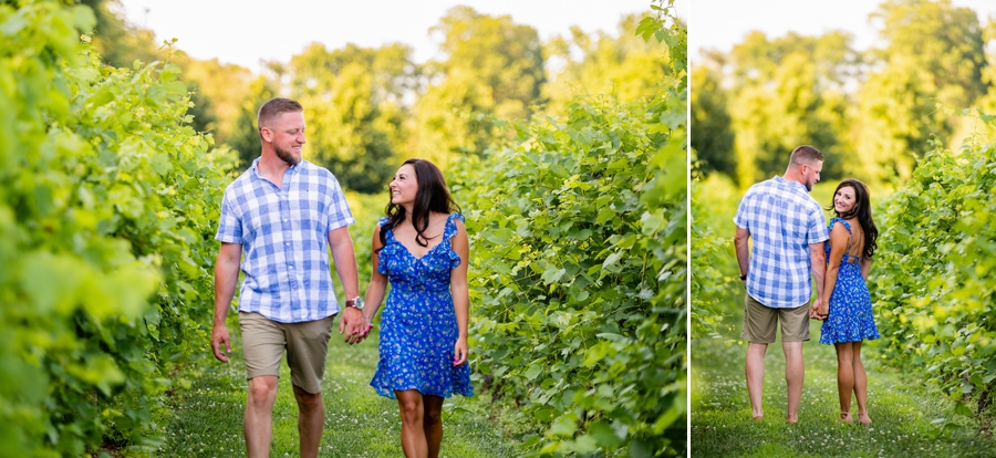 Engagement photos at Vineyard 
