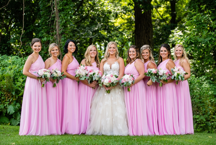 pink bridesmaid dresses 