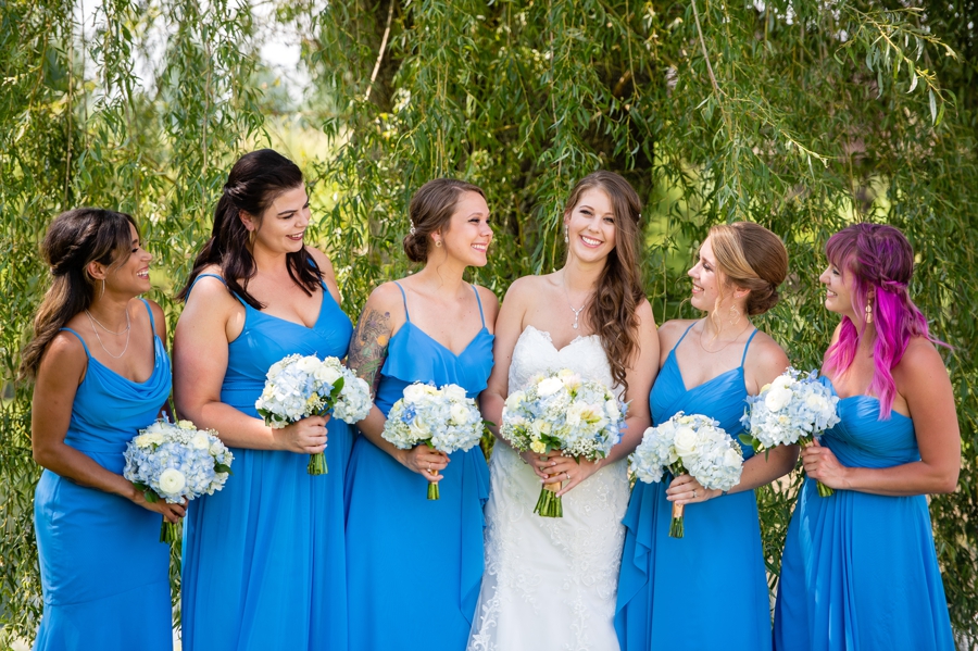 Azazie blue bridesmaids dresses 