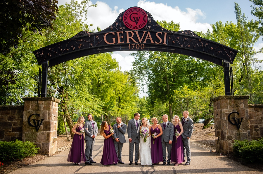 bridal party at gervasi 