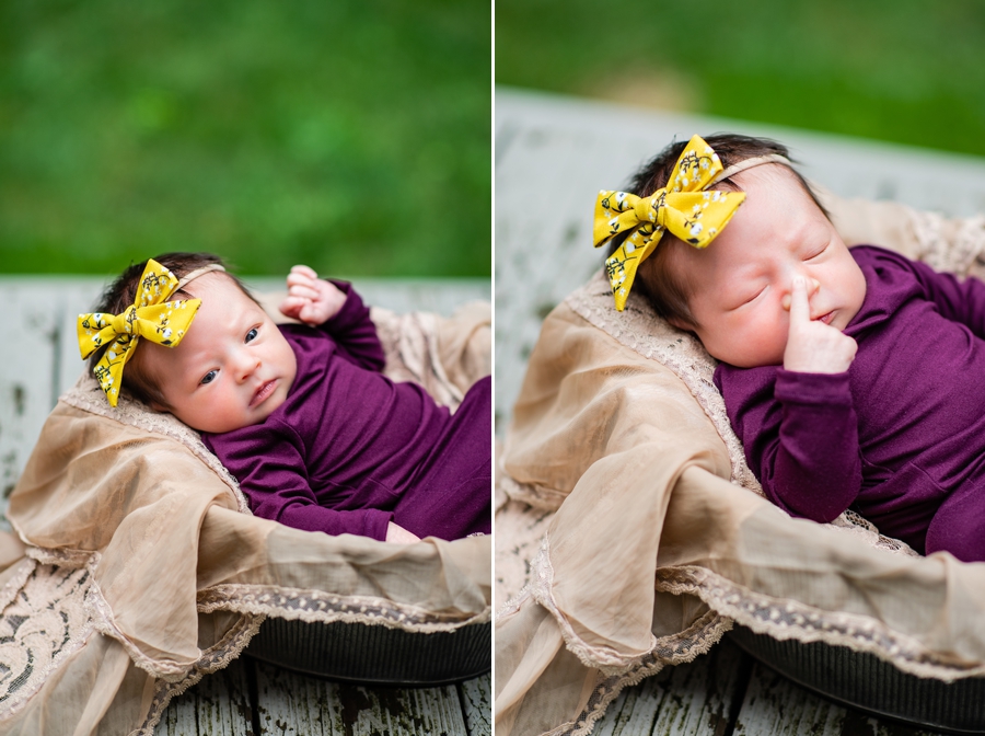 purple and yellow baby girl outfit 