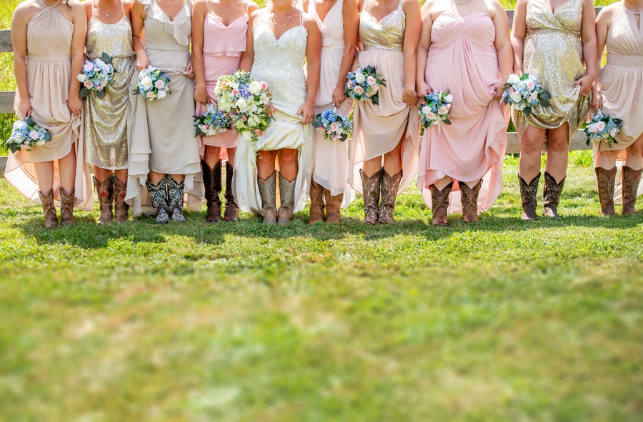 cowboy boots bridesmaids 