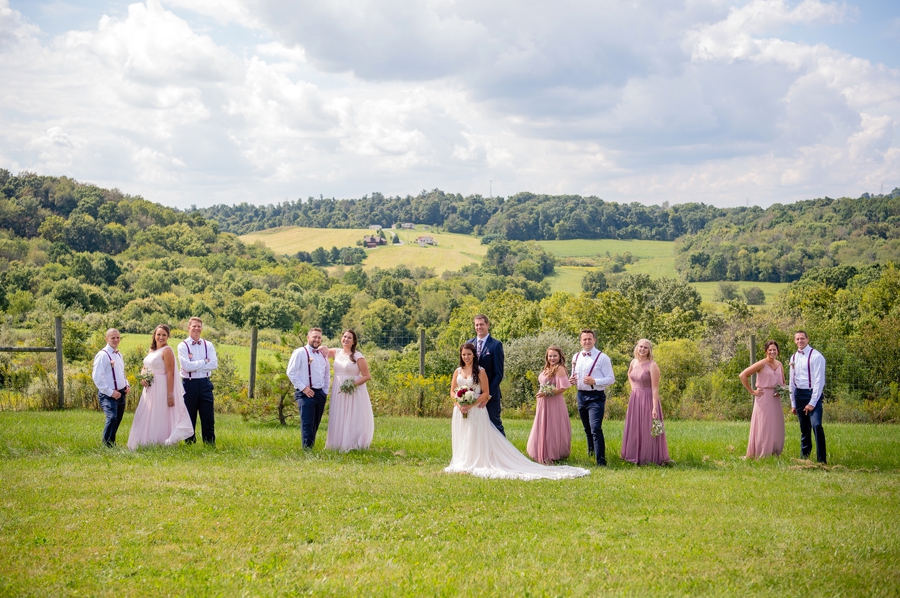 bridal party Tool Shed at Breitenbach Winery Wedding