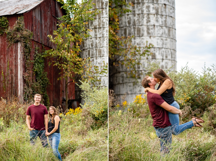 rustic barn engagement session 