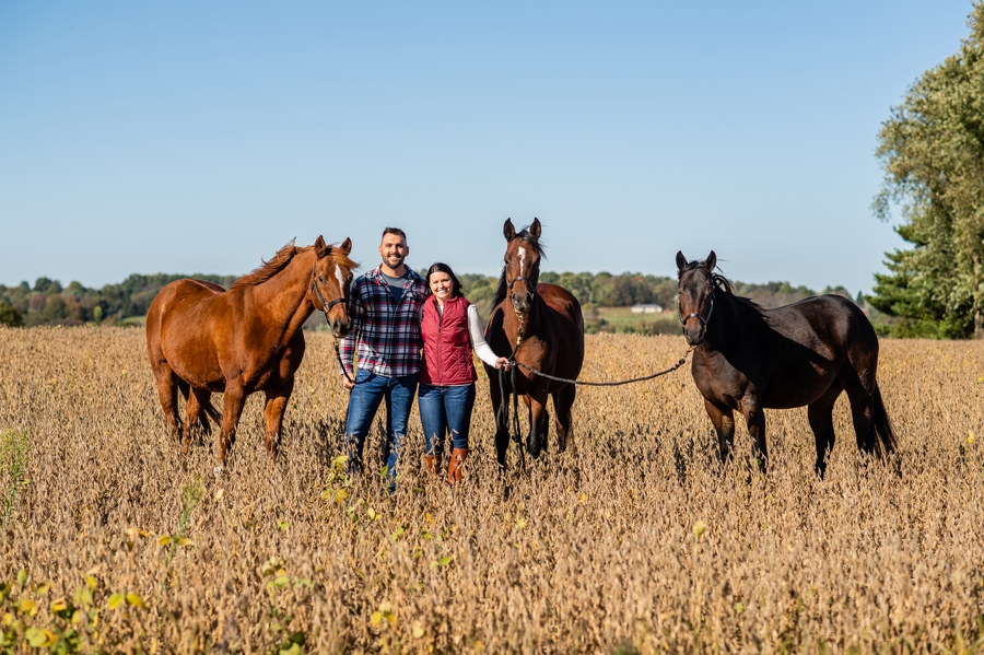 engagement session with horses 