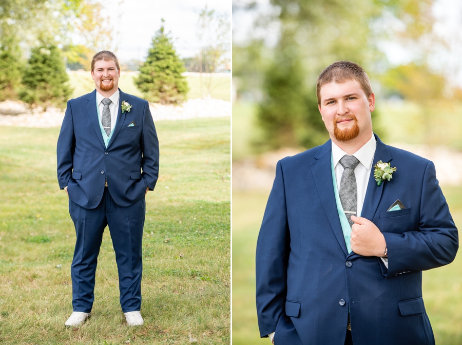 groom navy and teal suit 