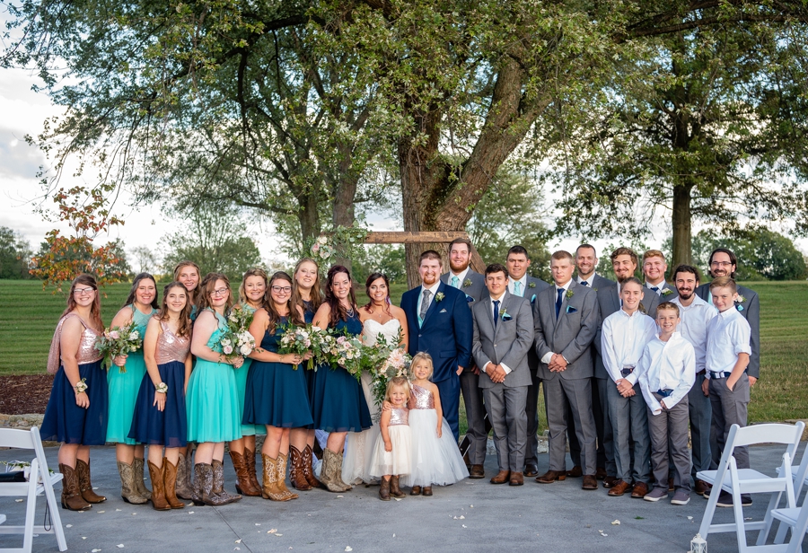 large bridal party 