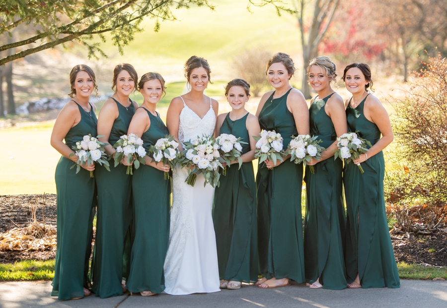 green bridesmaids dresses 