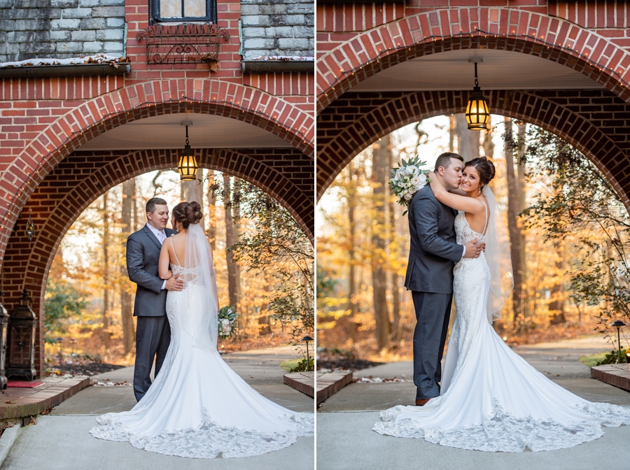 Bride and Groom at Alliance's Purcell Mansion 