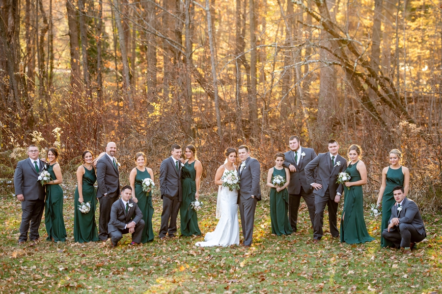 Bridal Party at Fall wedding 