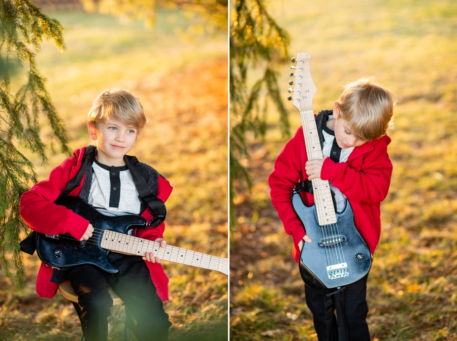 kid guitar photo shoot 