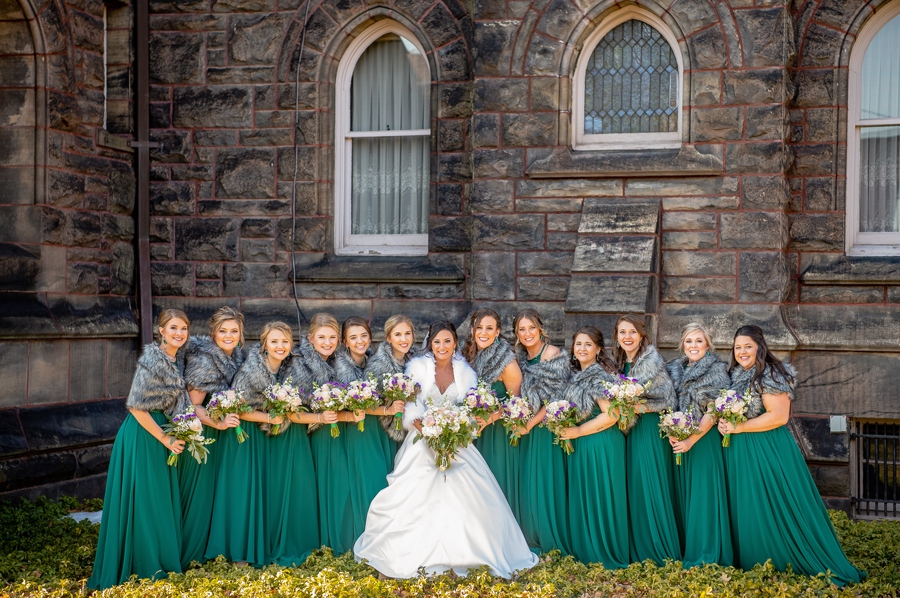 green long bridesmaids dresses 