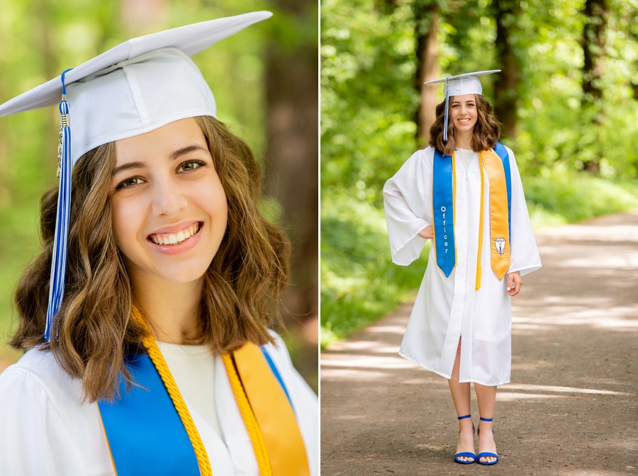 Senior photos cap and gown 