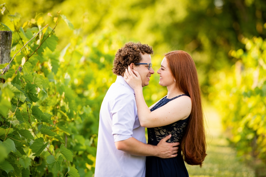 engagement session in vineyard 