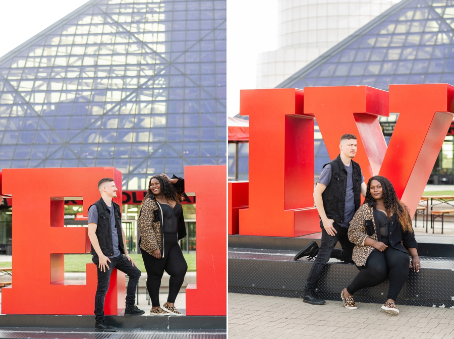 rock and roll hall of fame engagement photos 