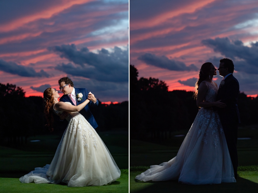 Brookside Country Club Wedding sunset photos