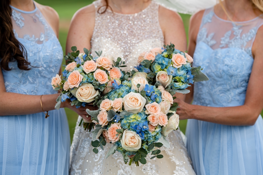 blue bridesmaids dresses 