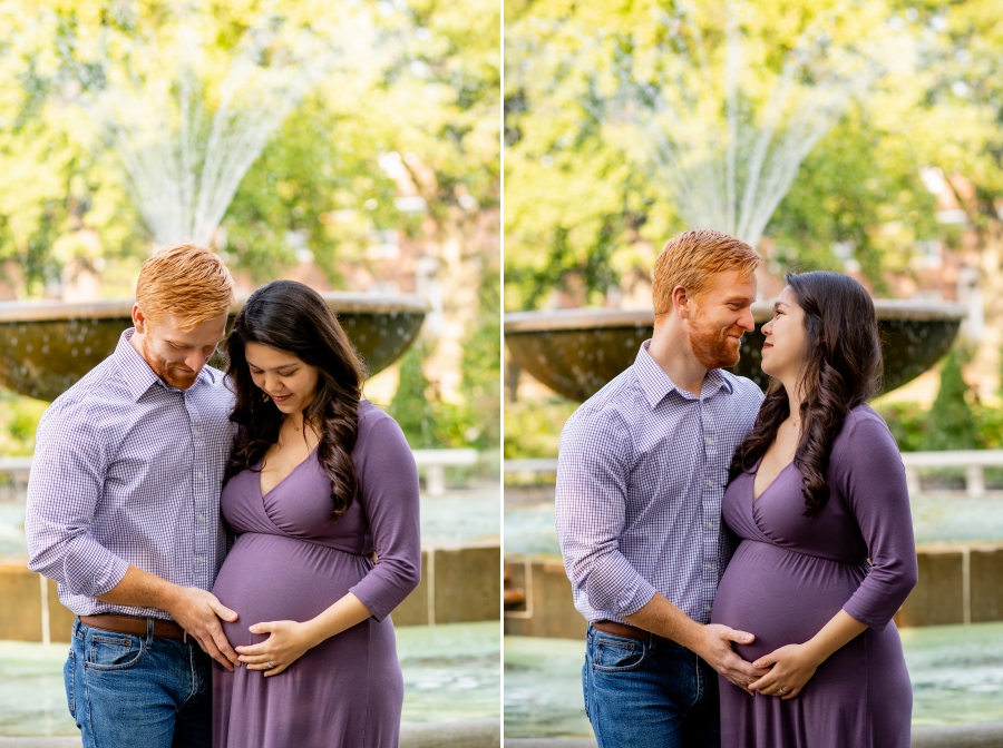 Cleveland Maternity Session at italian cultural gardens 