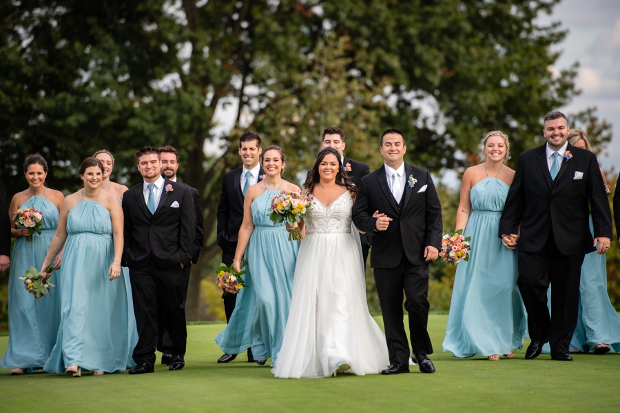 Brookside Country Club wedding party 