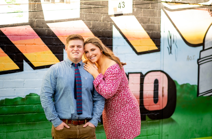 Canton Engagement Session downtown 