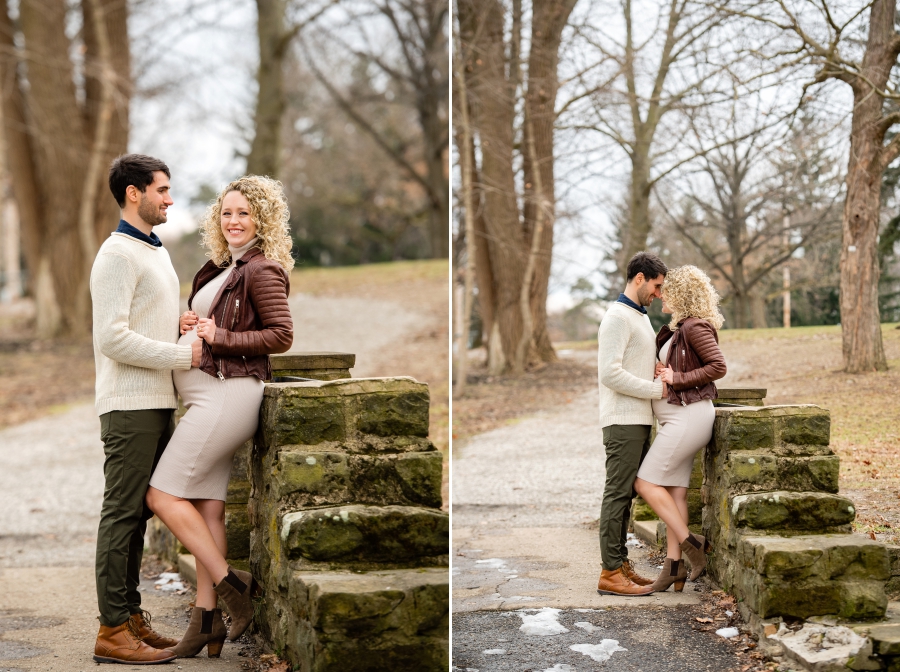 snowy Canton OH Maternity Session