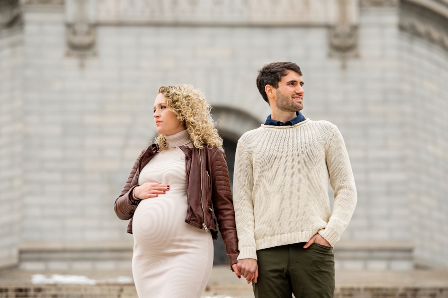 Canton Maternity Session at McKinley monument 