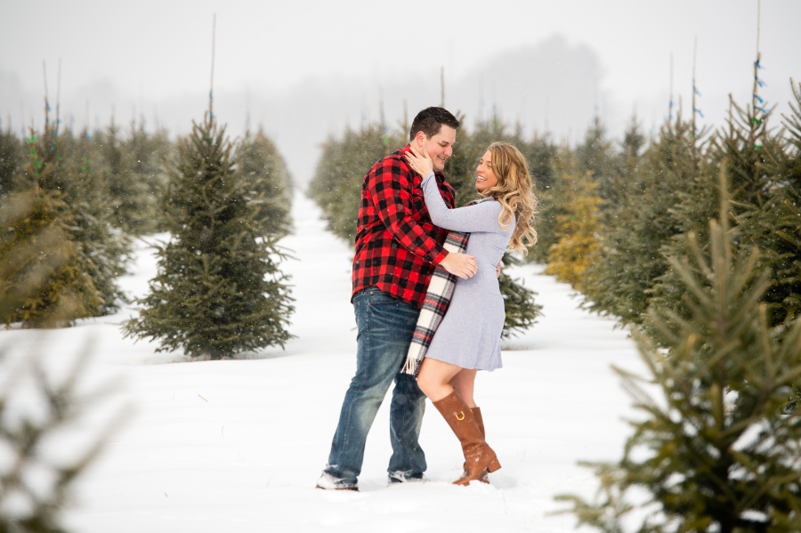 engagement session at Pioneer Trails Tree Farm