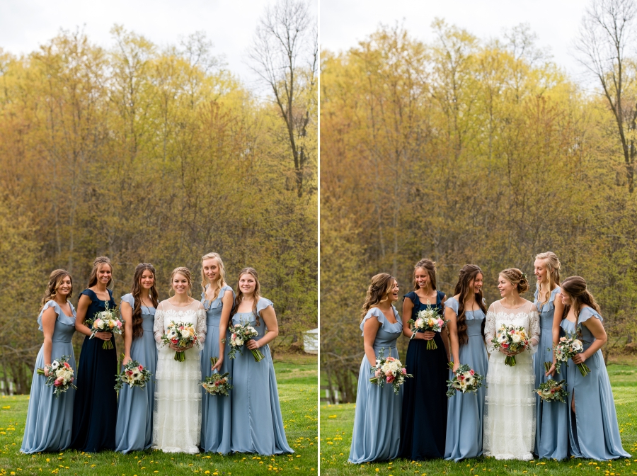 bridesmaids blue dresses Azazie 