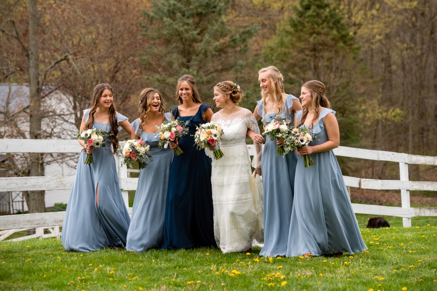 blue bridesmaids dresses long 
