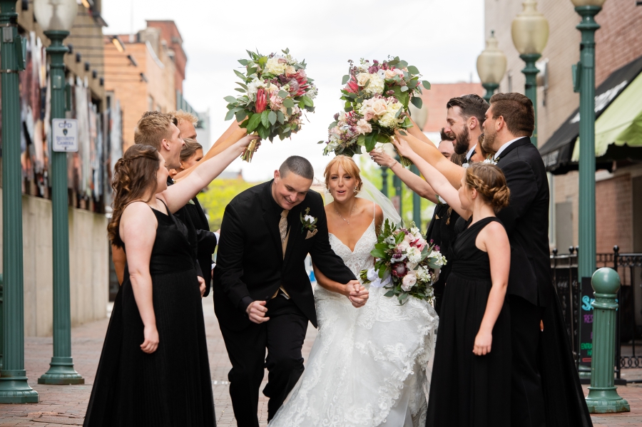 spring wedding downtown Canton OH