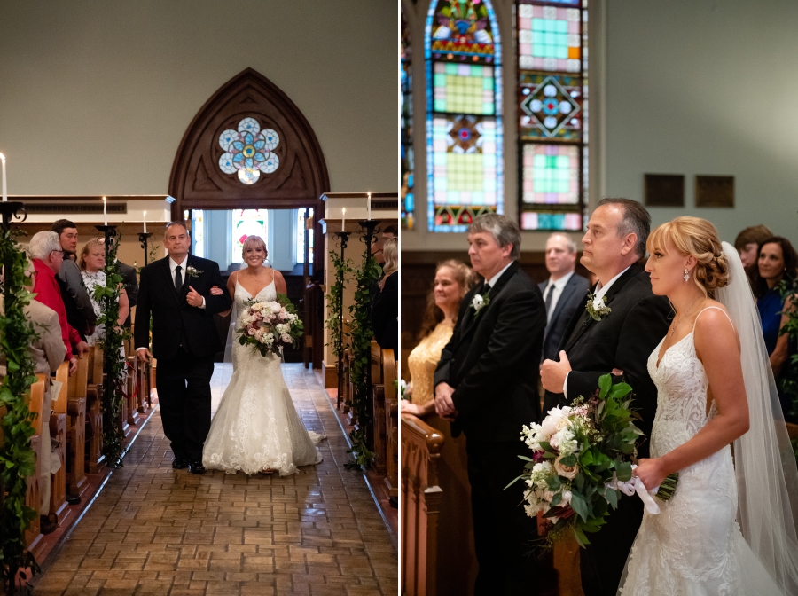 The Old Stone Chapel wedding ceremony 